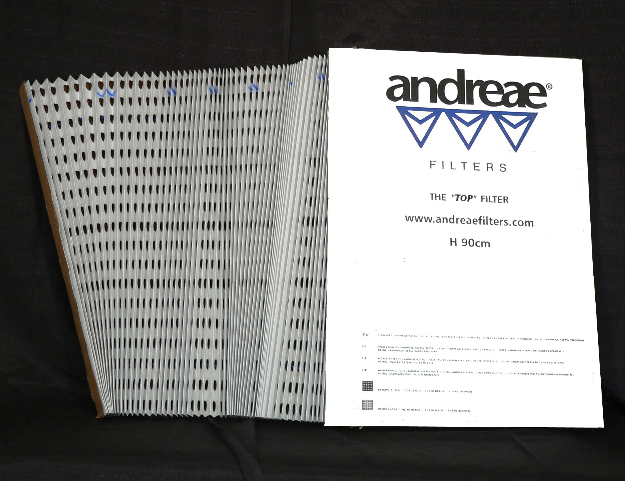 Andreae Cardboard Pleated Filter - 36"x30' 36X30ANDREAE AF331 - Click Image to Close